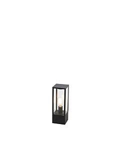 QAZQA Charlois staande buitenlamp industrieel 40 cm IP44 zwart