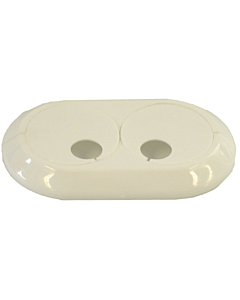 Dubbel rozet verstelbaar 15 mm wit