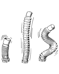 Rapidoflex afvoerslang flexibel 32 mm klem x 32 mm spie
