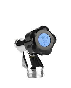 VSH beluchterkraan Luxe Premium met keerklep 1/2" x 3/4" mess./chr.