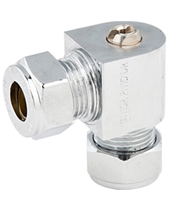 Broen Ballofix minikogelkraan haaks 15 mm zonder hendel