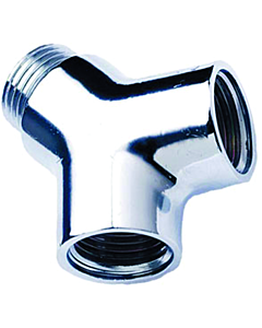 Bonfix broekstuk Y-stuk 2 x 1/2" bi,dr. x 1/2" bu.dr. chroom