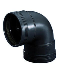 Wafix PP bocht 88.5° zwart 110 mm mof/mof