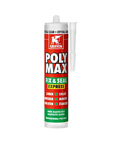 Griffon Poly Max Express Fix&Seal lijmkit koker 425 gram zwart
