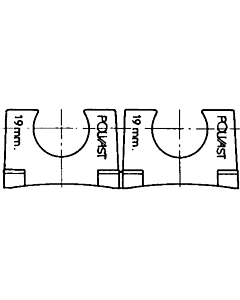 Polfix klemblok 1" grijs