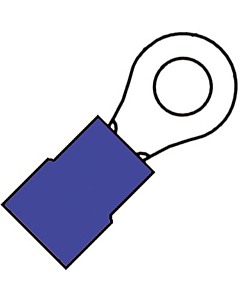 Geis.kabelschoen ringt. blauw M10 a2510r 100 stuks