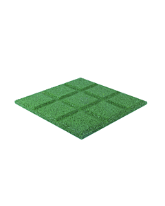 Terrastegel rubber 50 x 50 x 2.5 cm groen