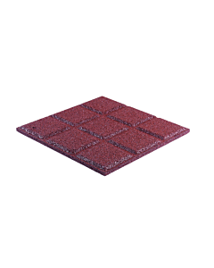 Terrastegel rubber 50 x 50 x 2.5 cm rood