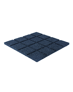 Terrastegel rubber 50 x 50 x 2.5 cm zwart