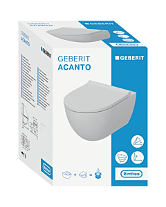 Geberit Acanto pack wandcloset +zitting TurboFlush SC QR wit/Keratec