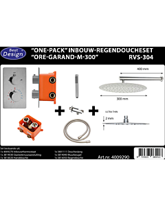 Best Design One Pack regendoucheset Ore Garand M Ø 300 mm rvs