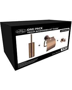 Best Design One Pack toilet-accessoiresset Dijon sunny bronze