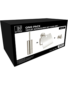Best Design One Pack toilet-accessoiresset Luxe Ore rvs geborsteld