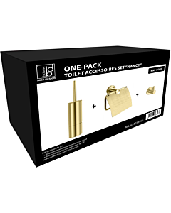 Best Design One Pack toilet-accessoiresset Nacy mat goud