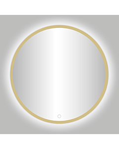 Best-Design Nancy spiegel met LED Rivoli Ø 120 cm mat goud