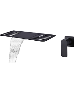 Best-Design Nero waterval-planchet wandmengkraan inbouw mat zwart