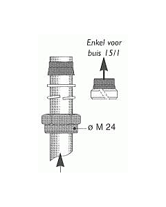 Jaga klemkoppeling Fe/Cu-buis M24x15/1 t.b.v. proventiel